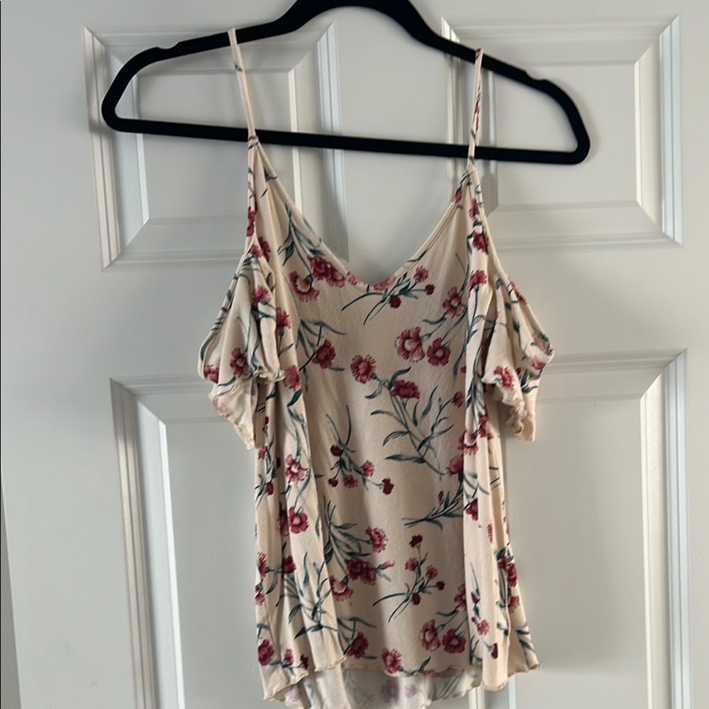American Eagle Outfitters Pink Ruffled Camisole